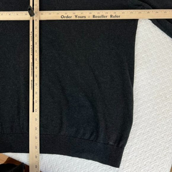 RW&Co Men's XL Dark Gray Collared Long Sleeve sweater Knit 100% Cotton - Picture 11 of 11